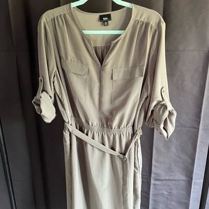 Pale olive green dress